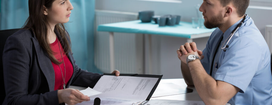 Doctor meeting Lawyer